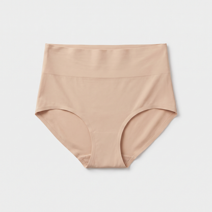 Nude high-waisted smoothing brief