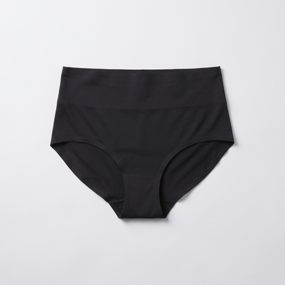 Black high-waisted smoothing brief