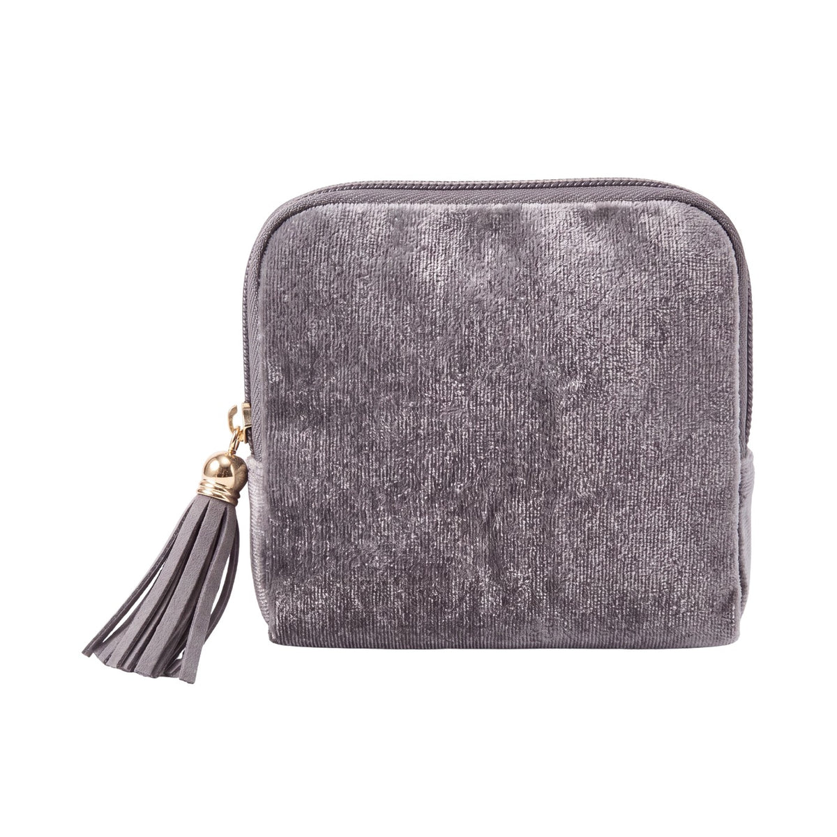 Perly tangle-free jewelry case in gray